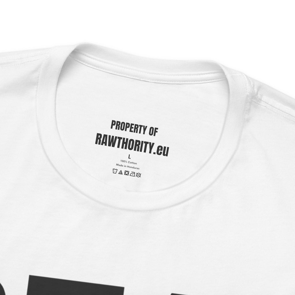 REAL RAW RIGHTOUS  large text Unisex Garment-Dyed T-shirt