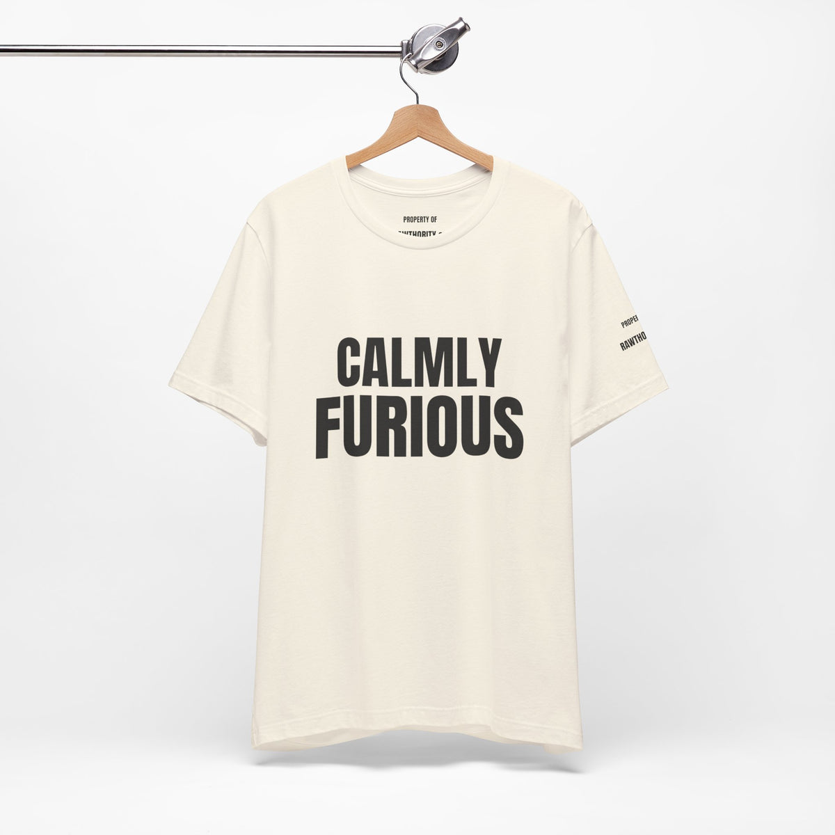 CALMLY FURIOUS Unisex Cotton Tee