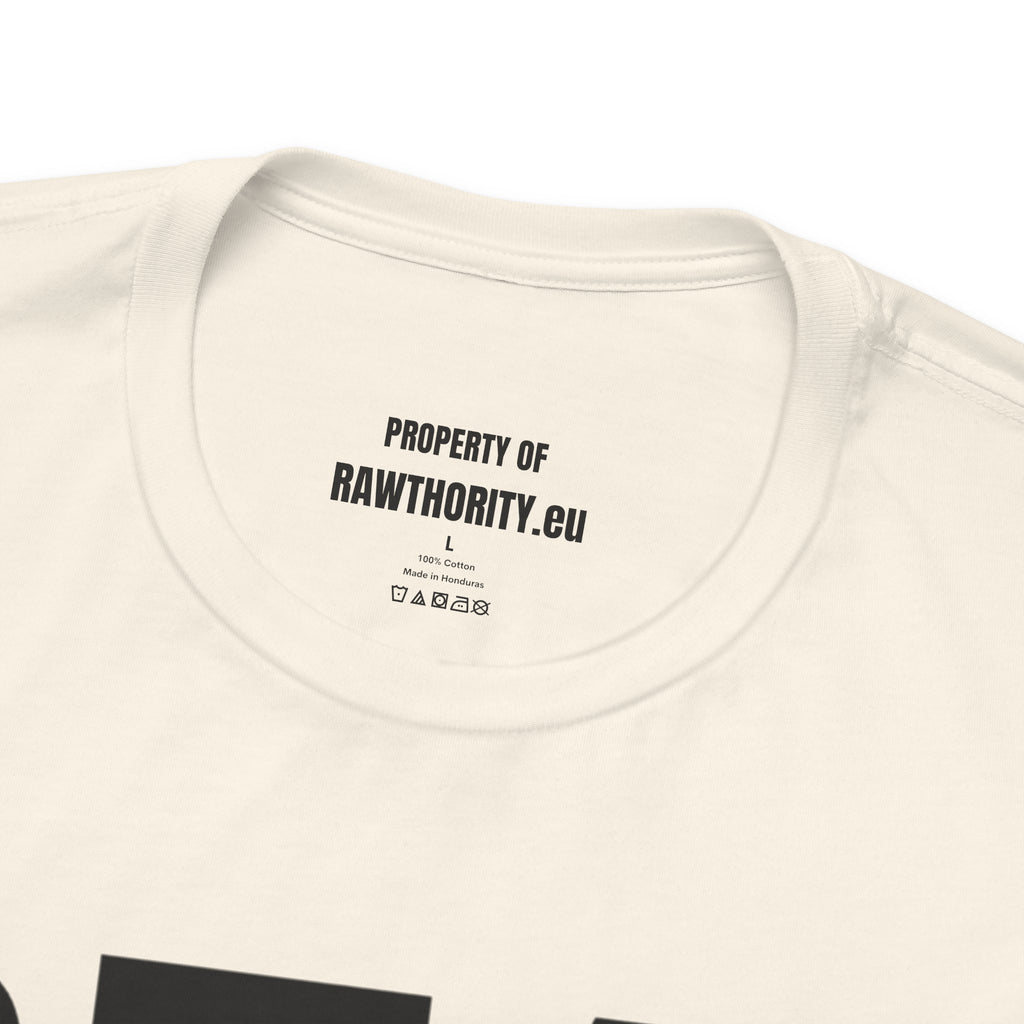 REAL RAW RIGHTOUS  large text Unisex Garment-Dyed T-shirt