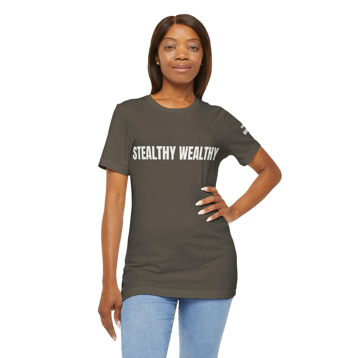 STEALTHY WEALTHY  Unisex Jersey Short Sleeve Tee