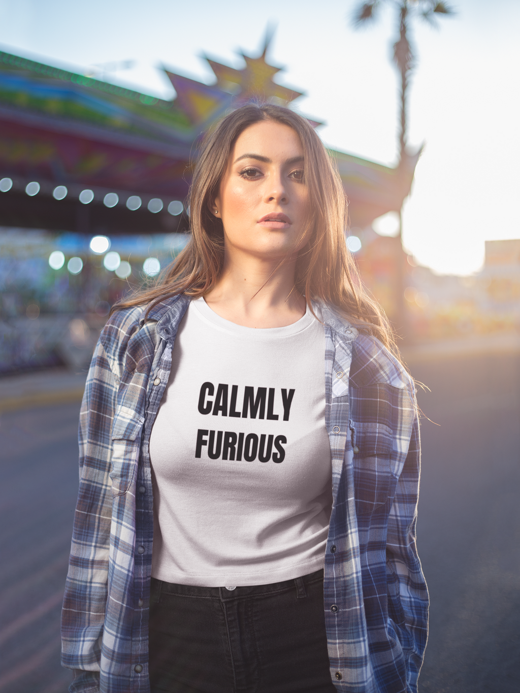 CALMLY FURIOUS Unisex Heavy Cotton Tee